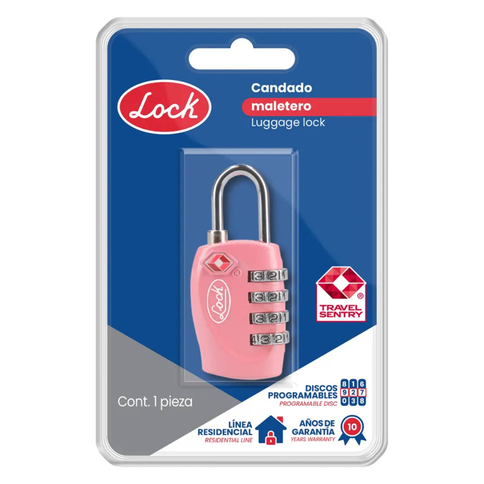 Candado de combinación programable TSA para maleta, Lock