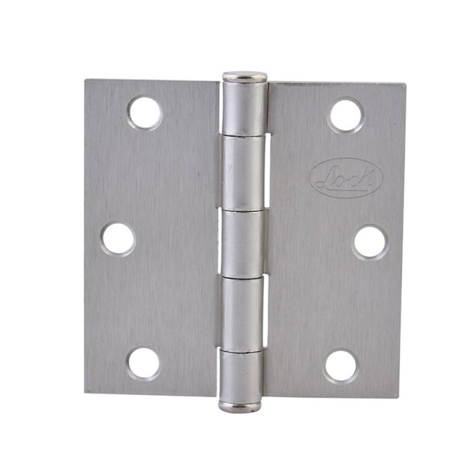 Bisagra Cuadrada Níquel Satinado Perno P/Puerta Lock