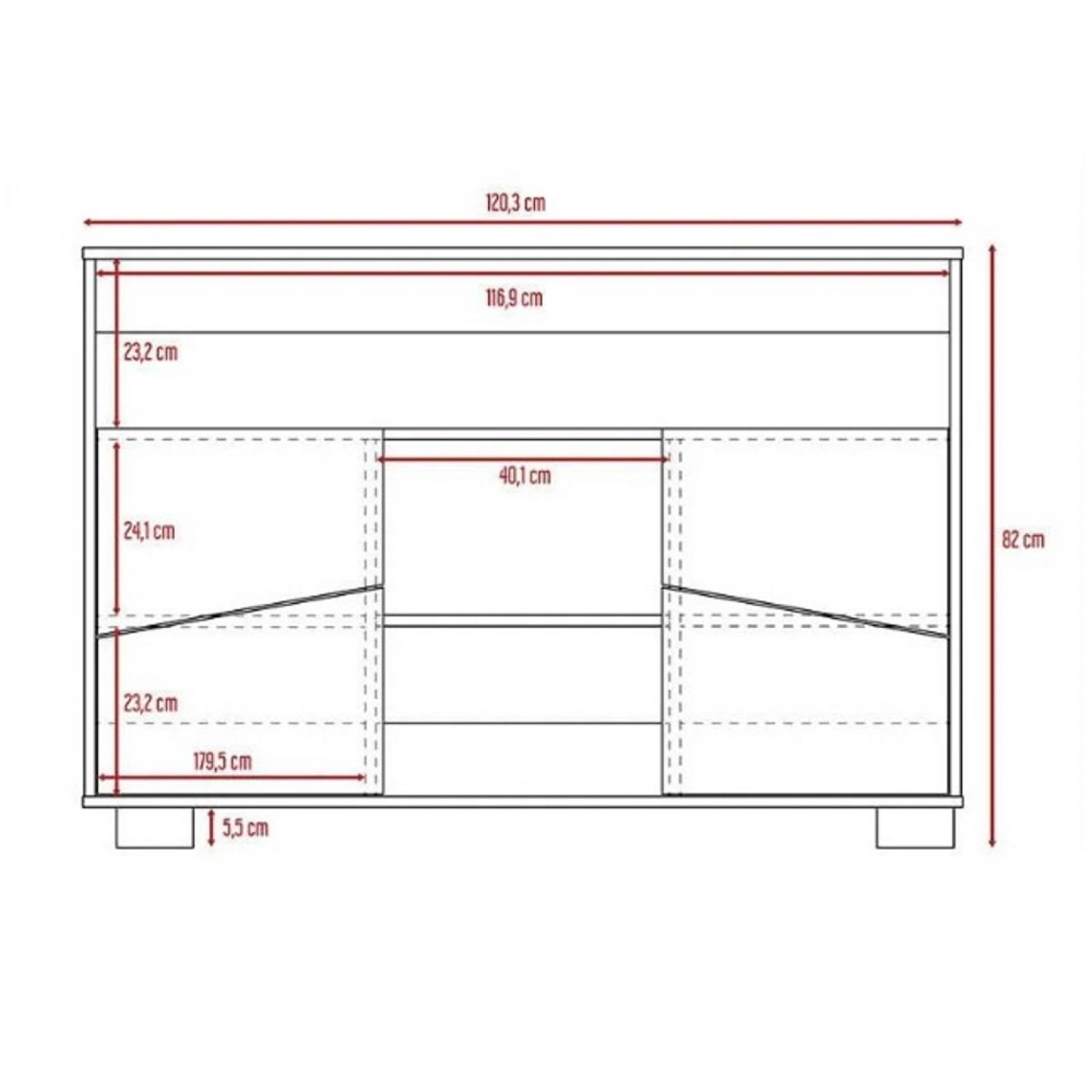 Arrimo Fraktal Mesa Auxiliar Miel/Blanco MaderaMDP Excelsior