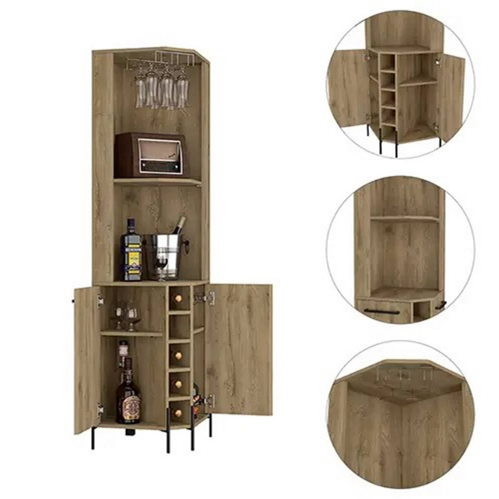 Bar Esquinero Tuhome Shanghai Macadamia Madera MDP Excelsior
