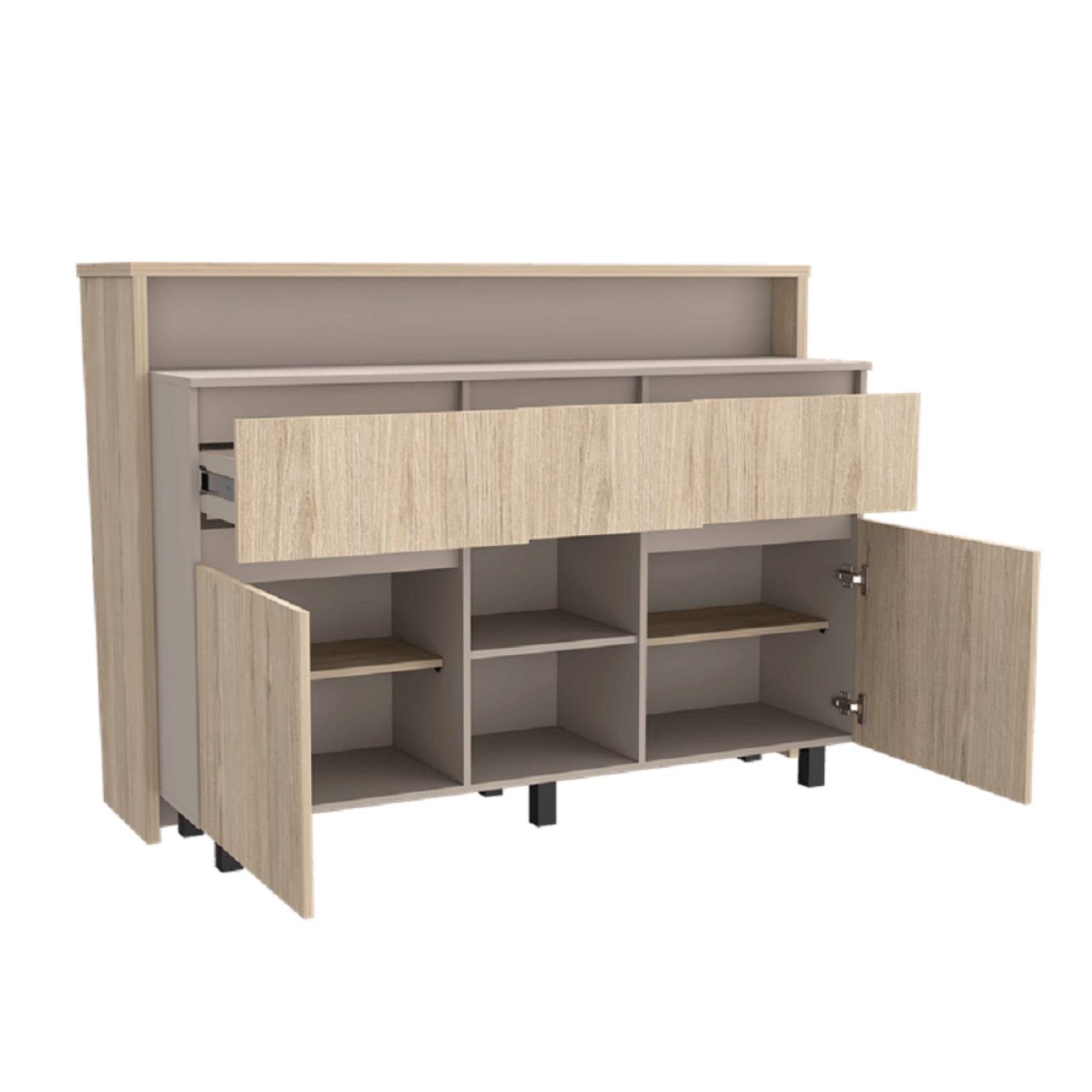Barra Auxiliar Cocina Kiara Beige Madera MDP Excelsior