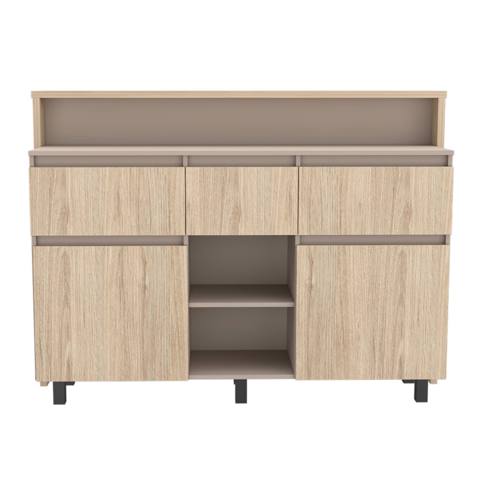 Barra Auxiliar Cocina Kiara Beige Madera MDP Excelsior