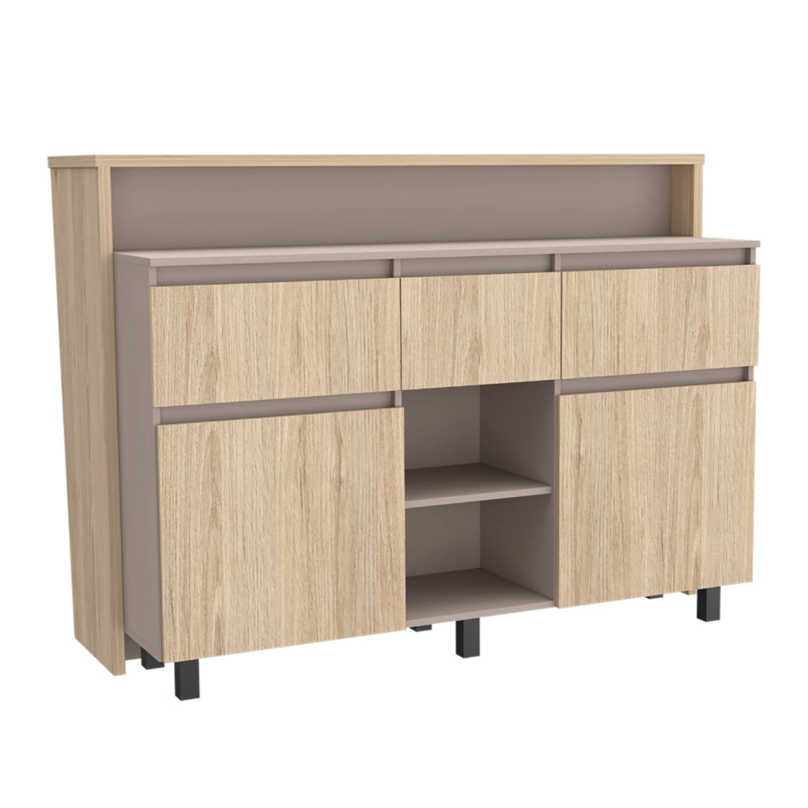 Barra Auxiliar Cocina Kiara Beige Madera MDP Excelsior