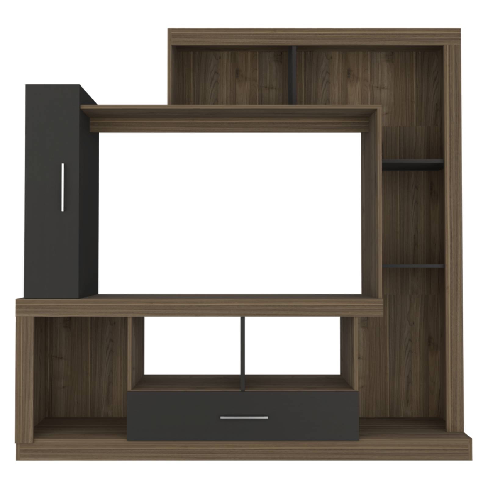 Centro Entretenimiento Alves Bicolor Madera MDP Excelsior