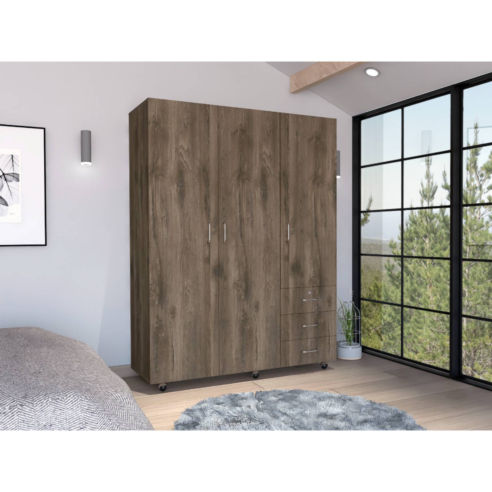 Closet Armable Arizona Bellota Nogal Armario Excelsior