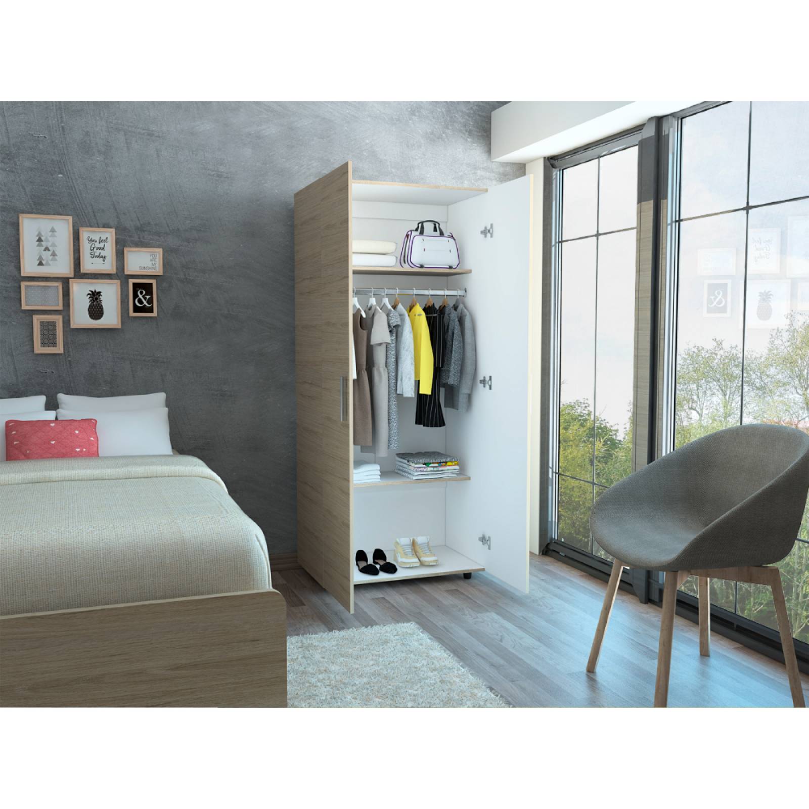 Closet Armable Económico Beige Armario Recámara Excelsior