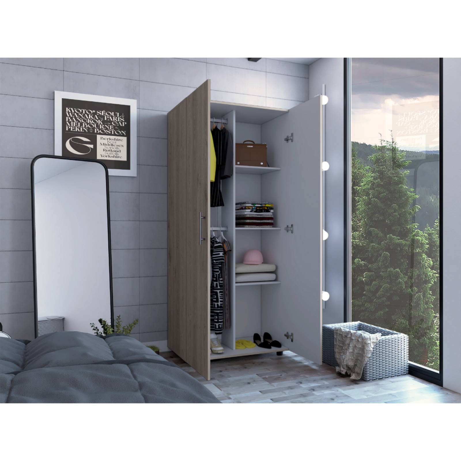 Closet Armable Tetra Humo Armario Recámara Excelsior