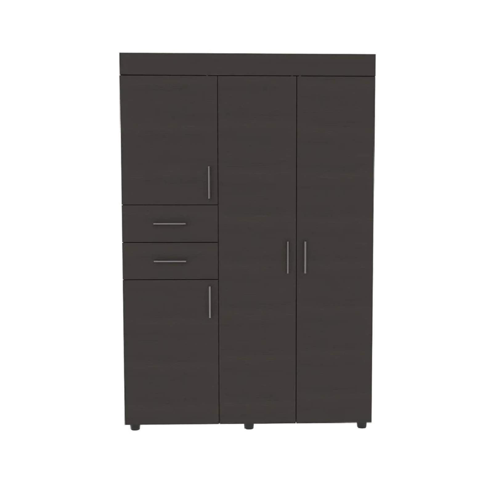Clóset Valencia 4 Puertas Batientes 2 Cajones Wengue Excelsior
