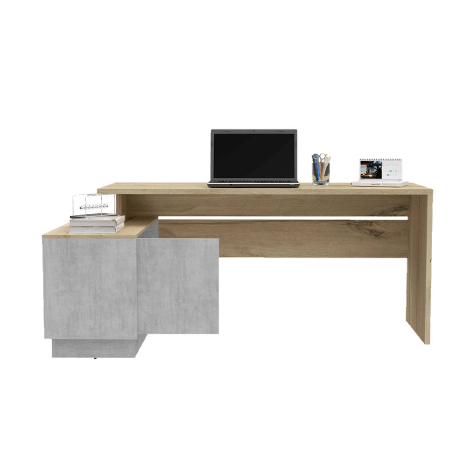 Escritorio L C/2 Entrepaños Madera Café Madera Excelsior