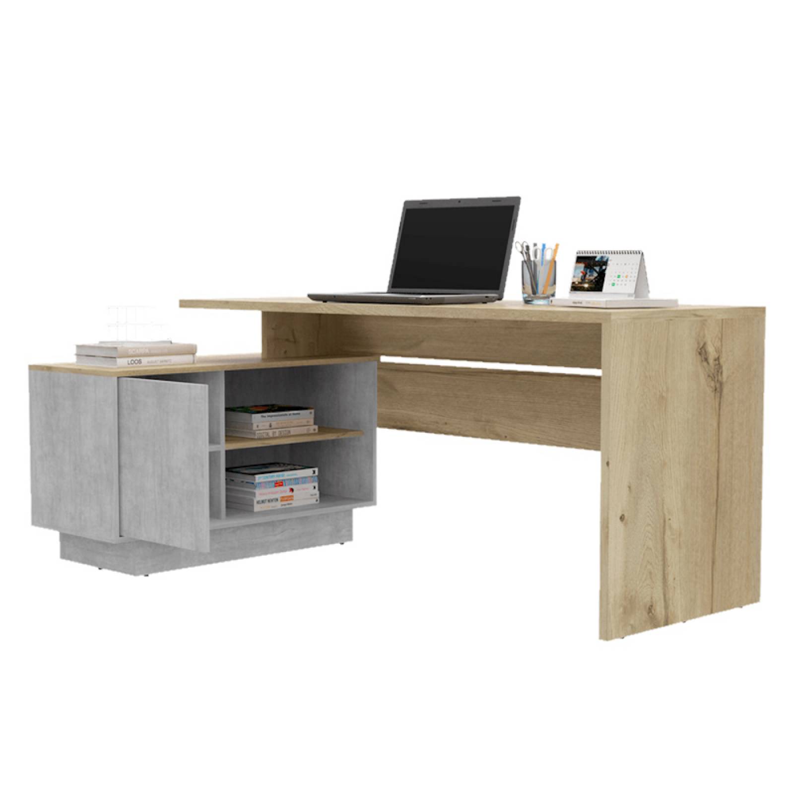 Escritorio L C/2 Entrepaños Madera Café Madera Excelsior