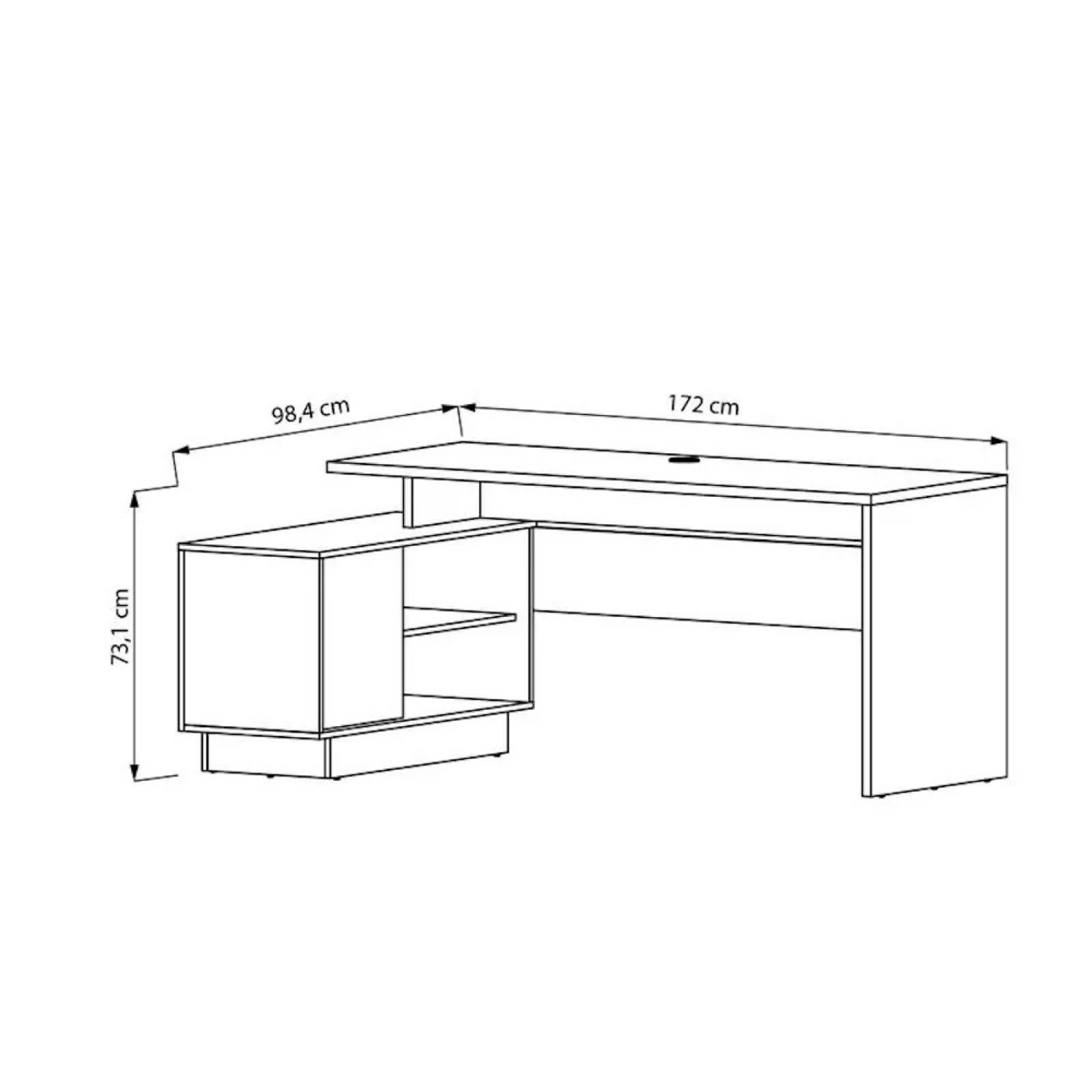 Escritorio L C/2 Entrepaños Madera Café Madera Excelsior