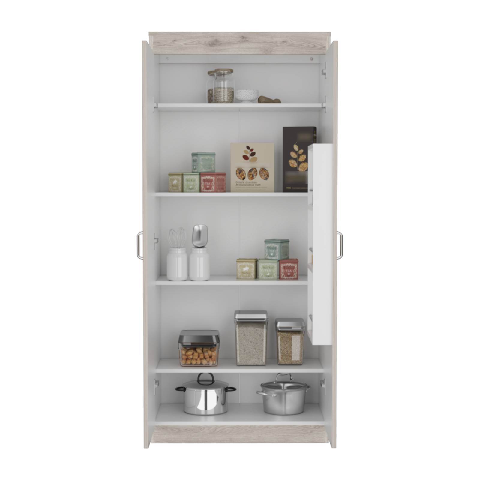 Mueble Alacena Multiusos Varese Ceniza/Blanco Excelsior