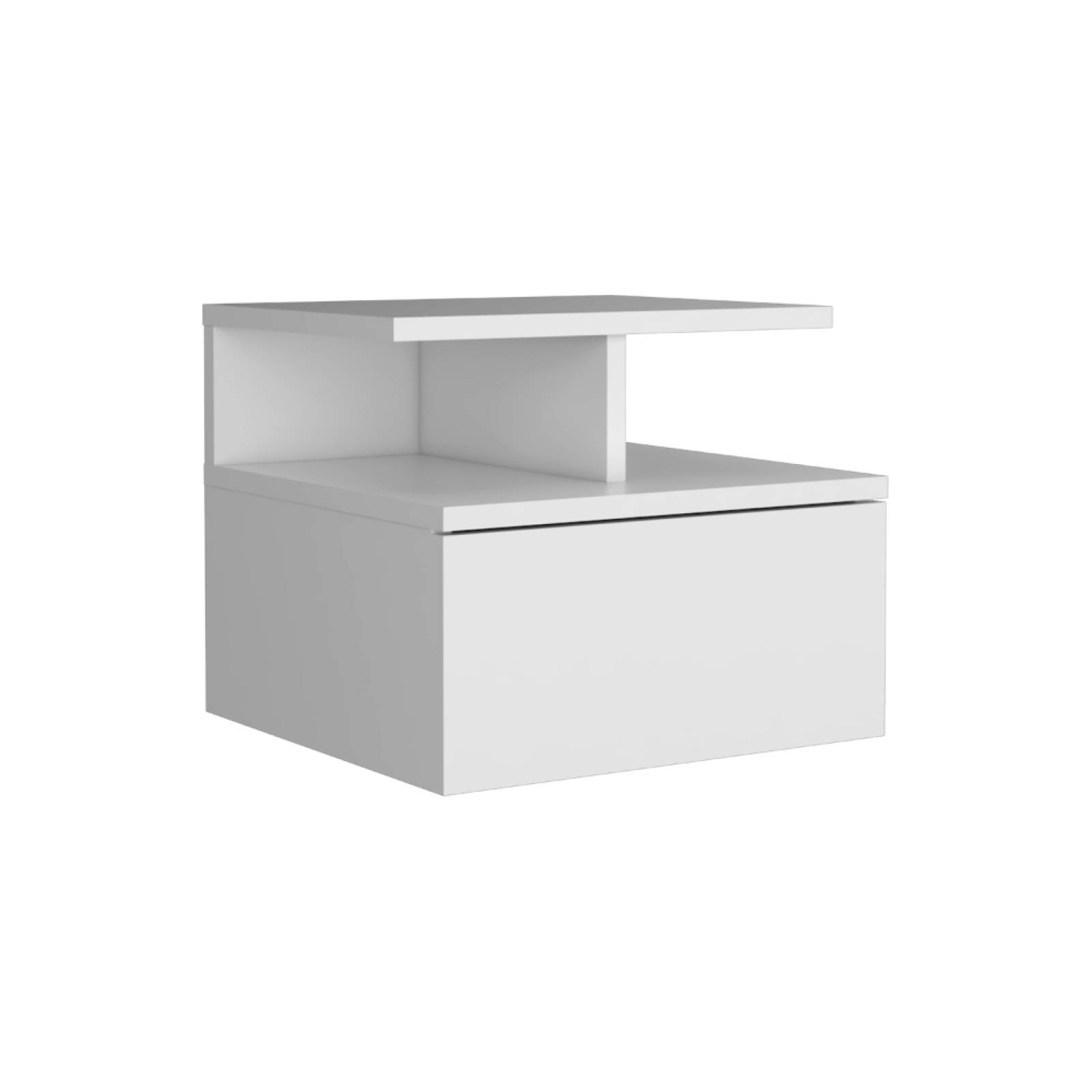 Mesa Noche Flotante Blanco Diseño Moderno Excelsior