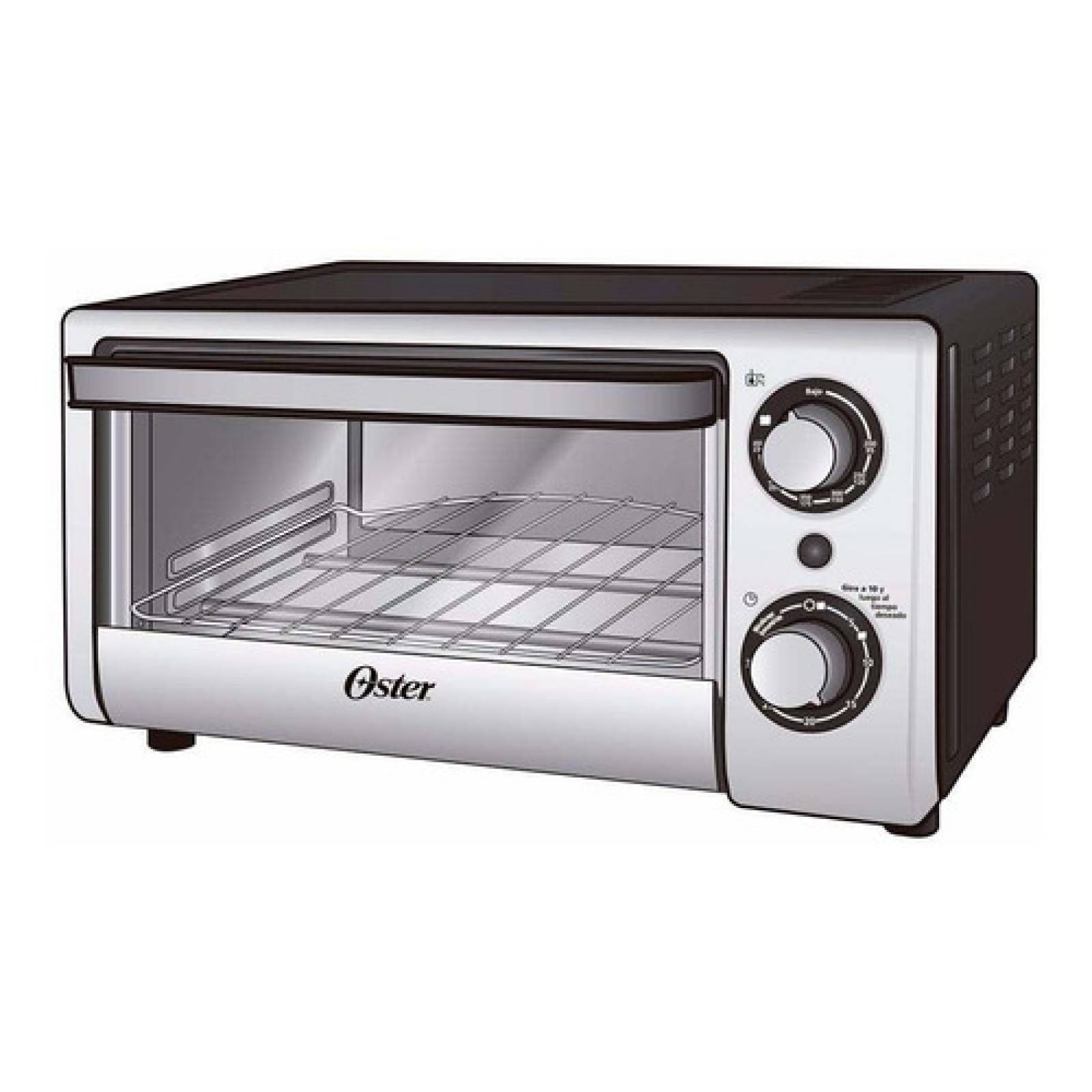 Horno De Mesa Eléctrico Oster Compact Tssttv10l 10l Plata 127v