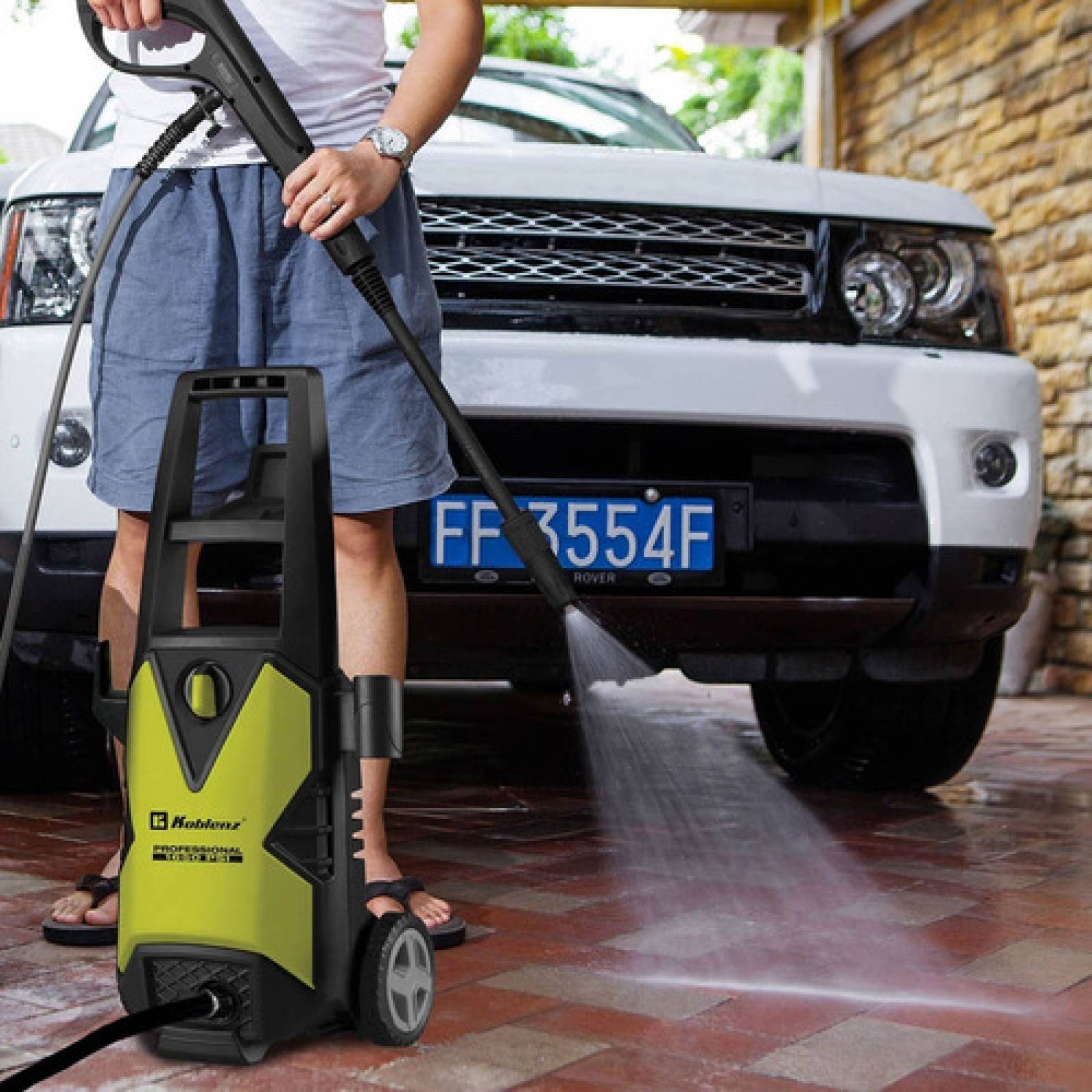 Hidrolavadora Eléctrica Koblenz Hl-270 V Negro/verde De 1kw Con 1650psi De Presión Máxima 120v - 60hz