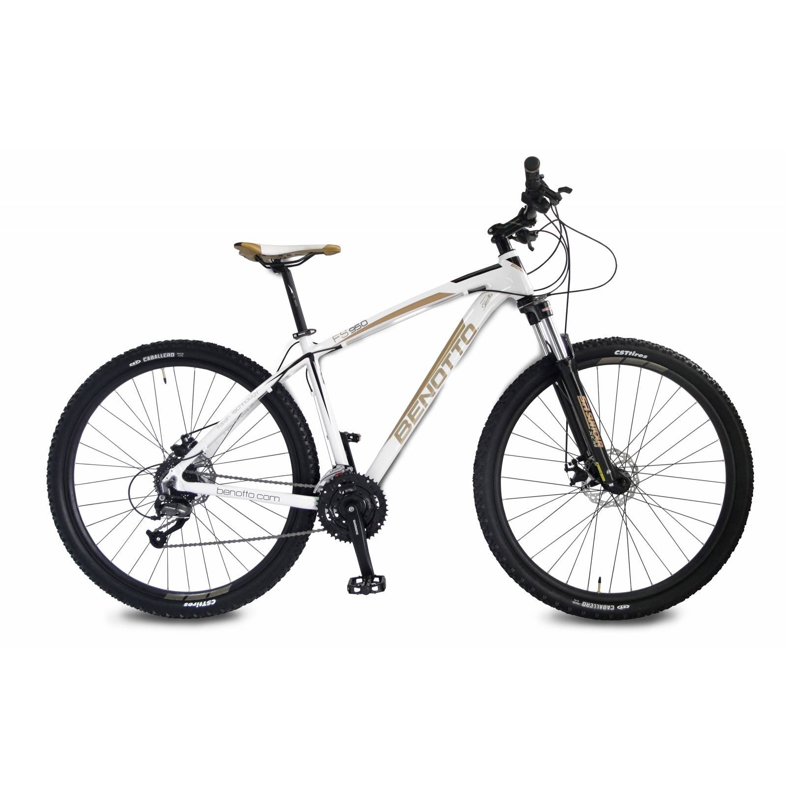 Bicicleta Benotto FS-950 Alum R29 27V Shim Blca Med-Gde