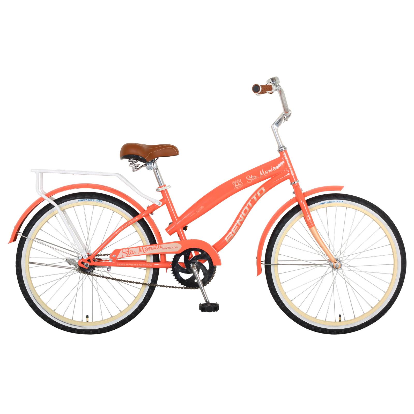 Bicicleta Benotto Sta. Monica Acero R24 1V Dama Rosa