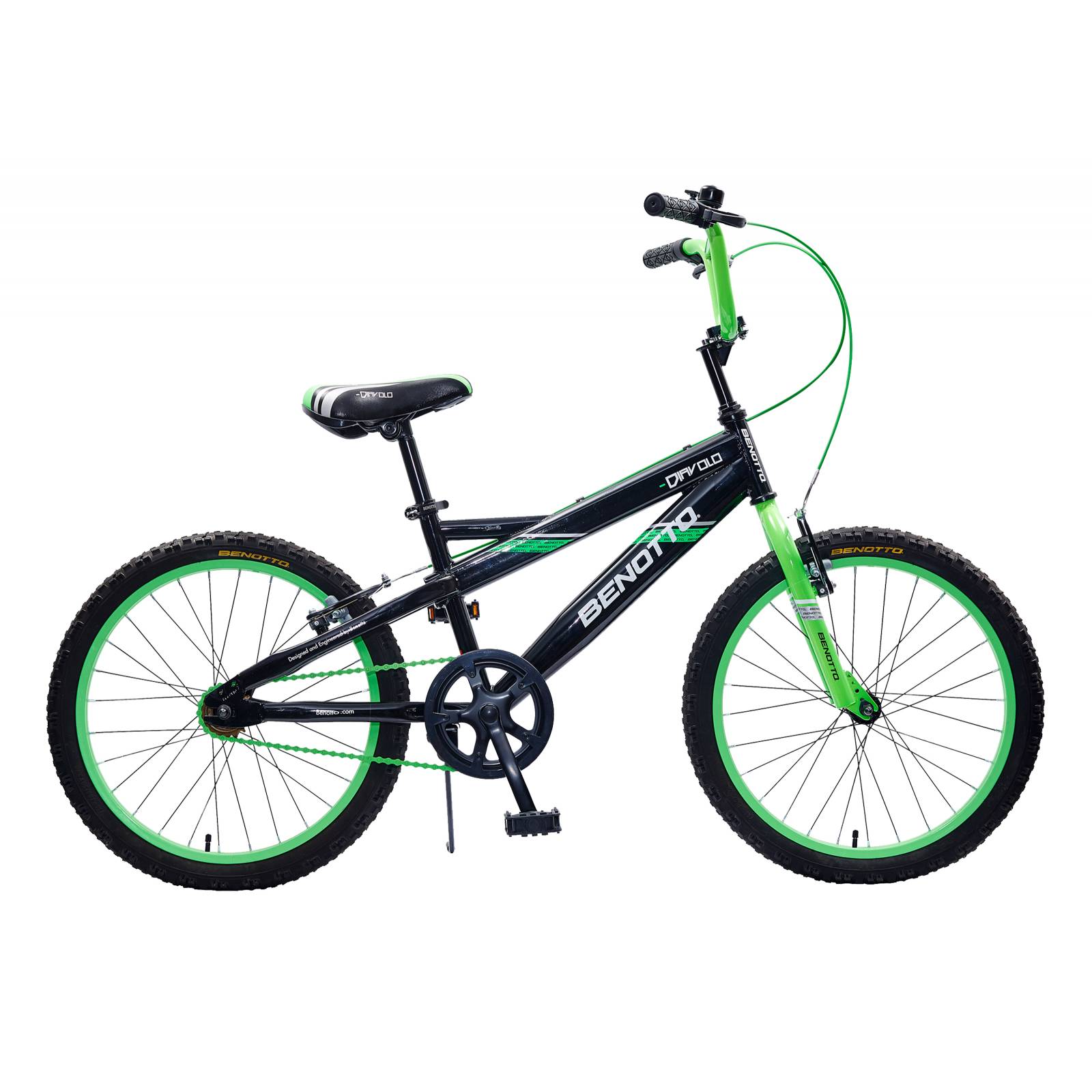 Bicicleta Benotto Diavolo Cross Acero R20 1V Niño Negro
