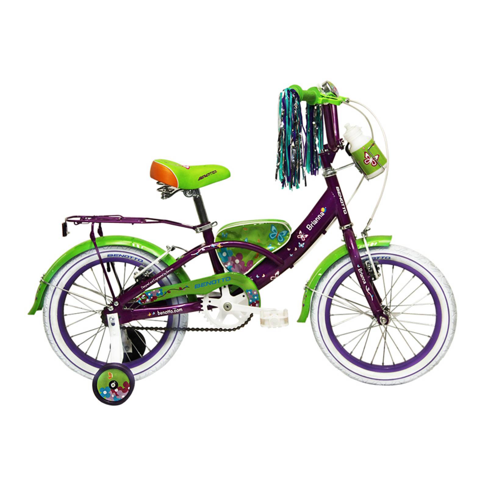 Bicicleta Benotto Brianna R16 Niña Ruedas Laterales Morado
