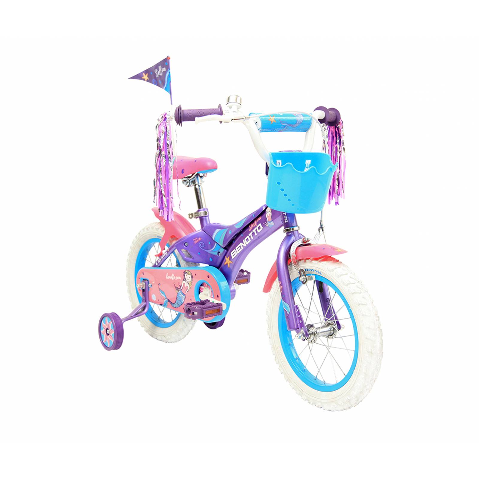 Bicicleta Benotto Stellina Cross Acero R14 Niña Ruedas Morado