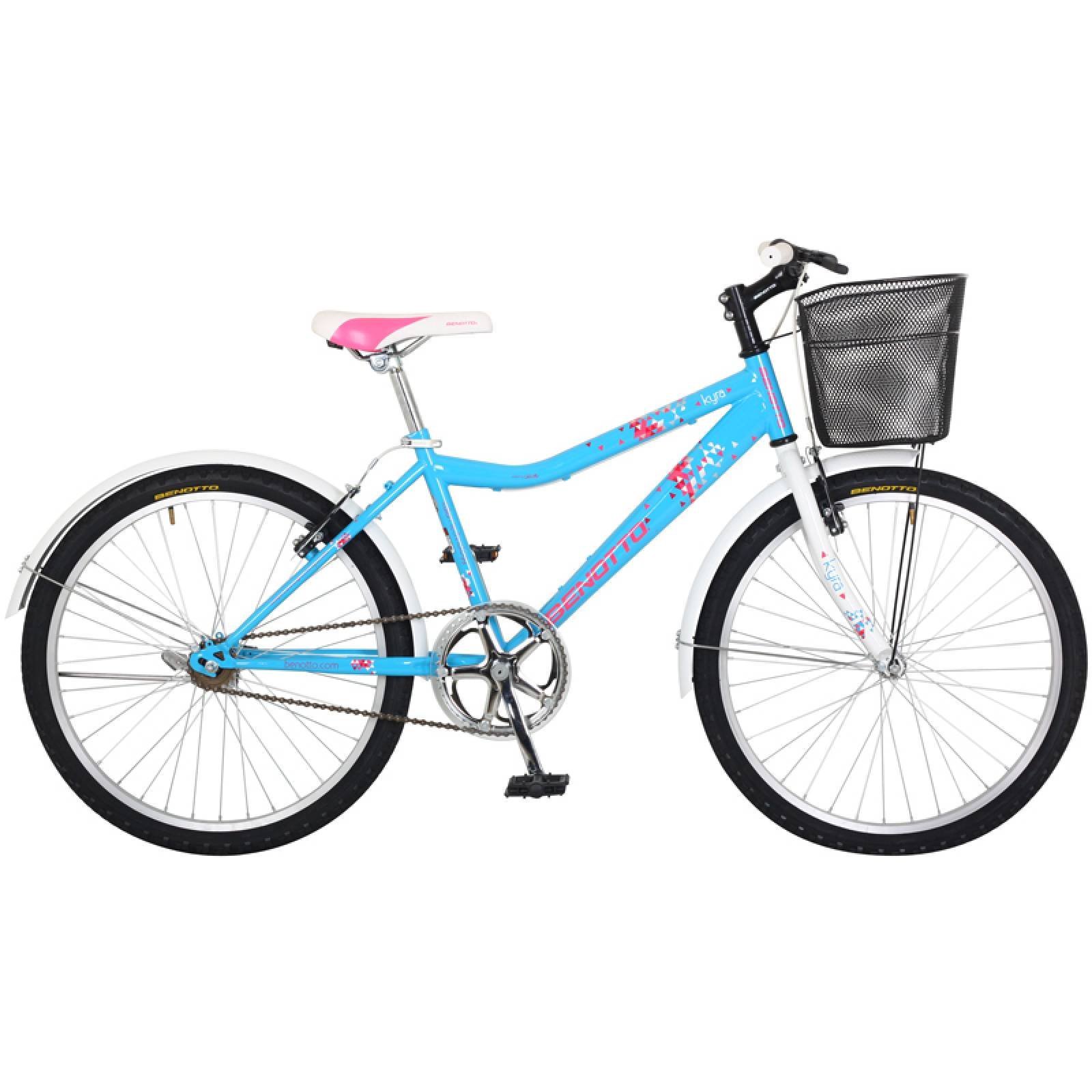 Bicicleta Benotto Kyra MTB Acero R24 1V Dama Freno V Azul
