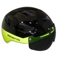 Casco Benotto Urbano Ks09 Negro/amarillo Talla:m(55-58Cm) Con Mica