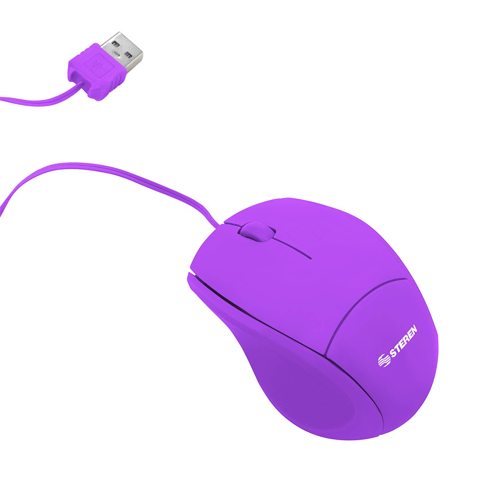 Steren Mini mouse USB Morado