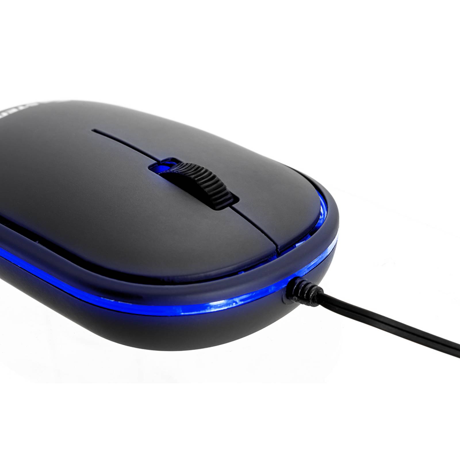 Steren Mouse USB con cable retrÃ¡ctil y luz LED