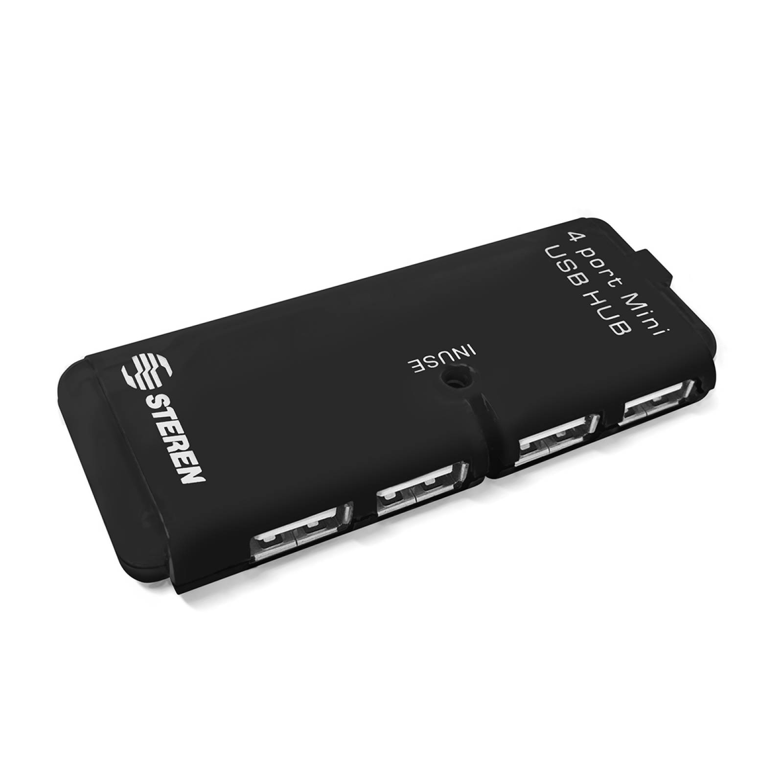 Steren HUB USB 2.0 de 4 puertos Negro