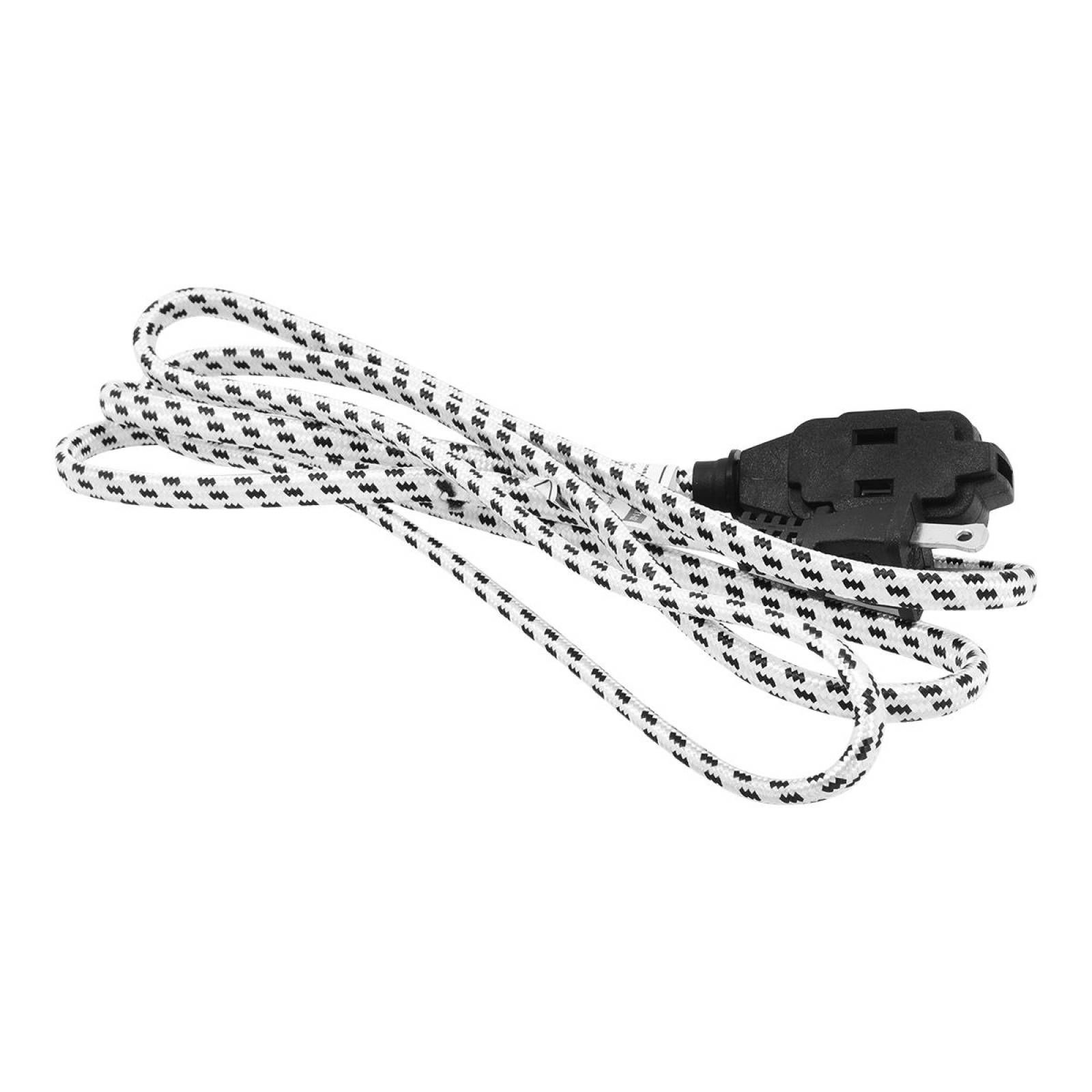 Steren Extensión eléctrica de 2 m con 2 contactos y cable tipo cordón Blanco