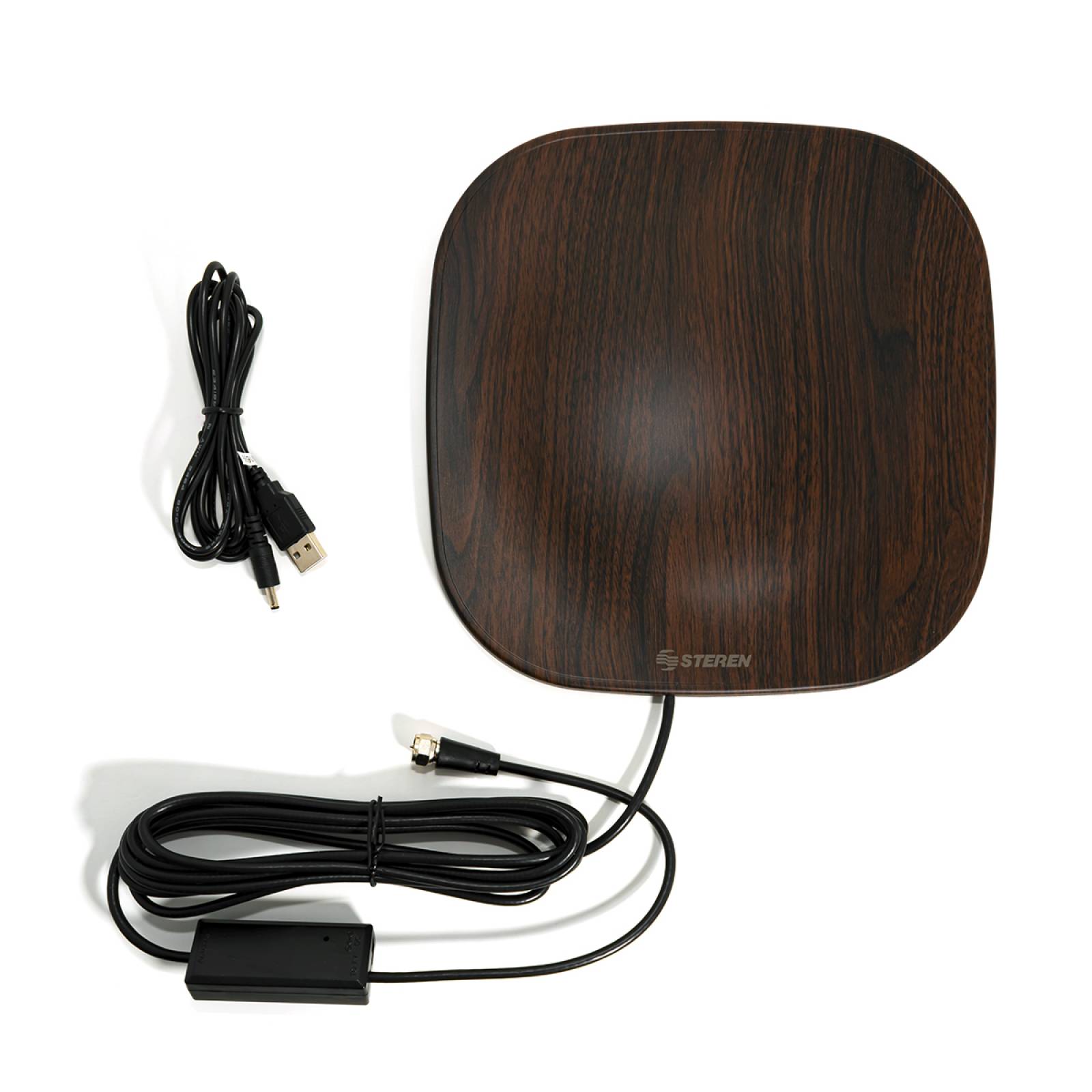 Antena Interior Tv Hd Caudrada Acabado Tipo Madera| Ant-2006 