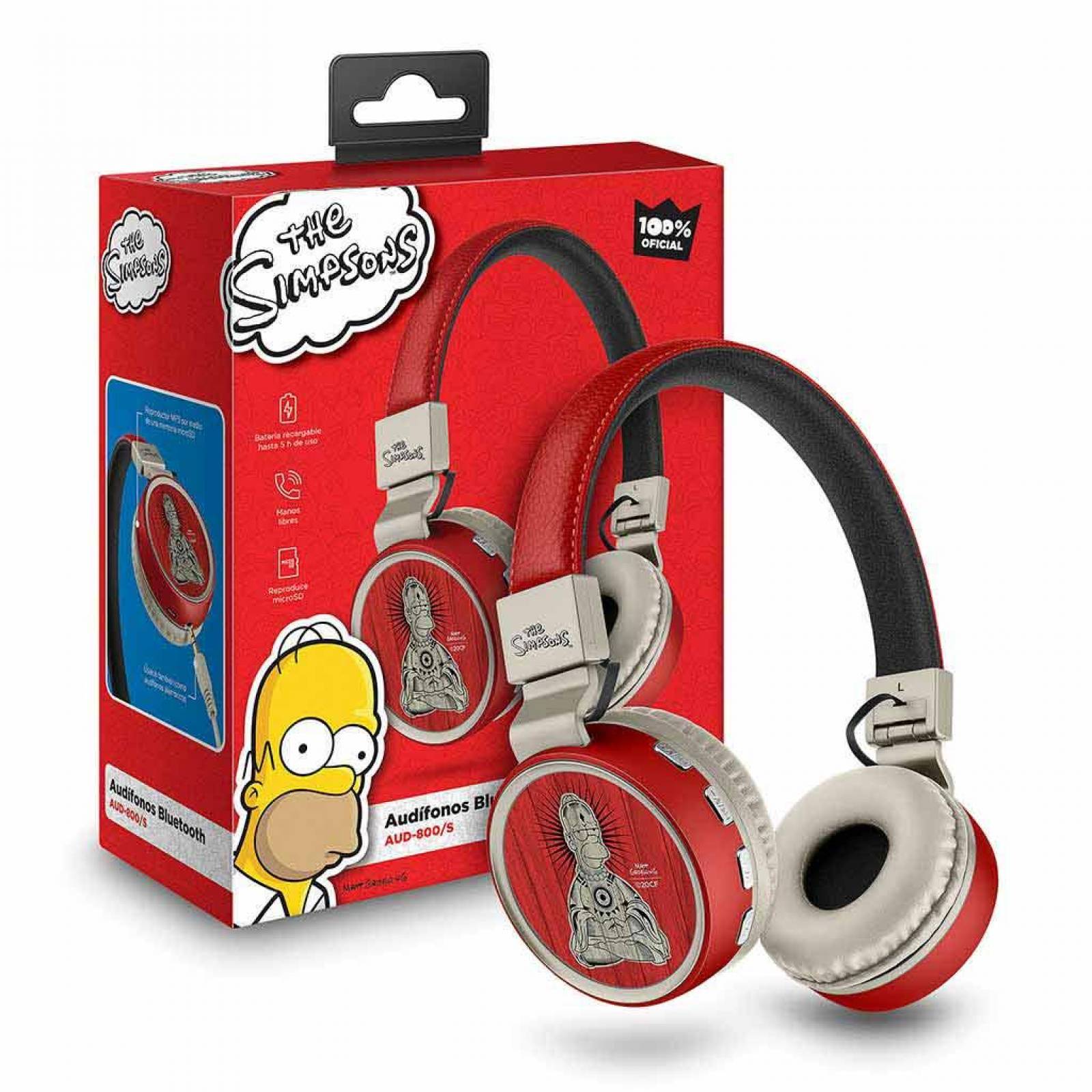 Audífonos Bluetooth con reproductor MP3 The Simpsons-Homero 