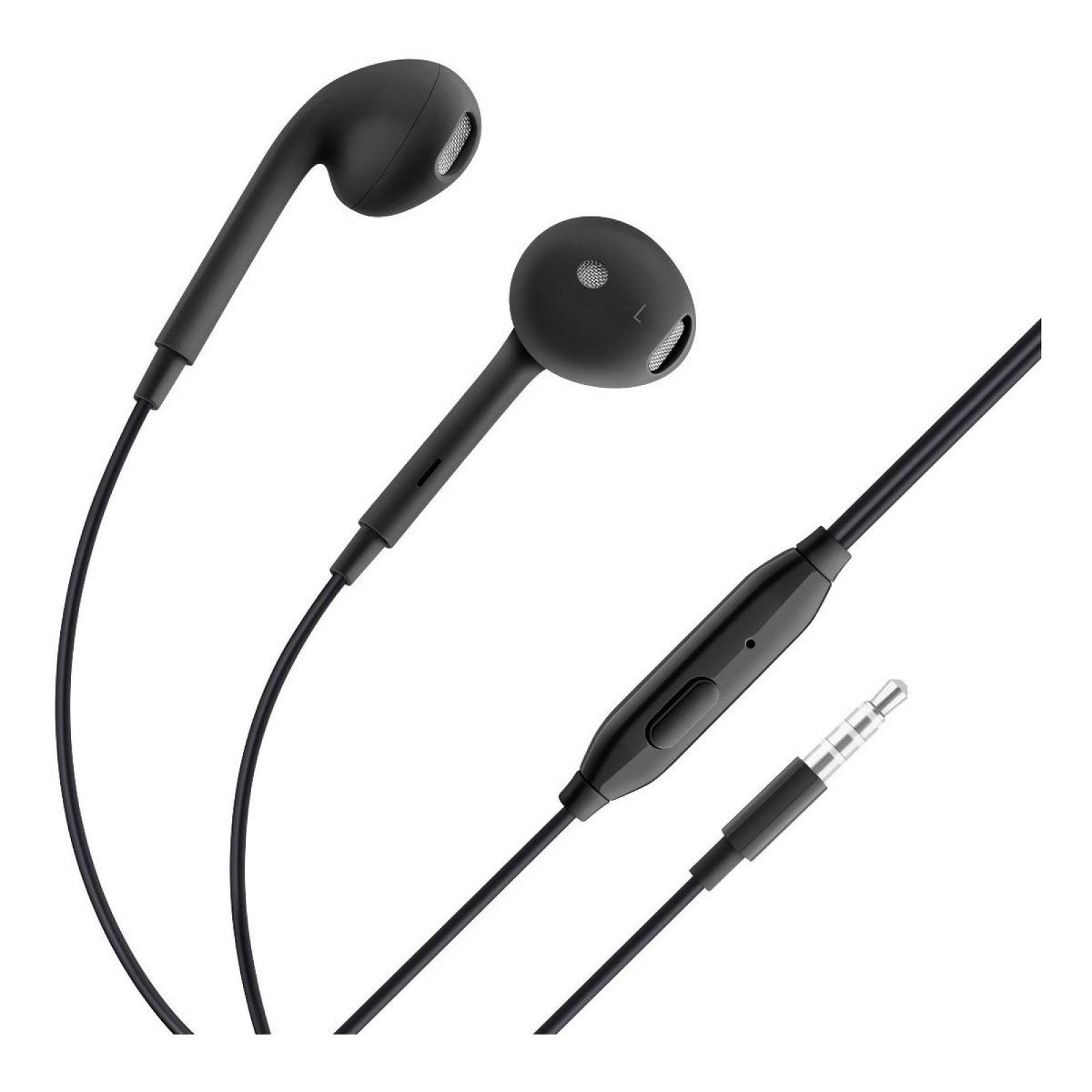 Audífonos Manos Libres Con Cable Delgado, Negro | Aud-331cne 