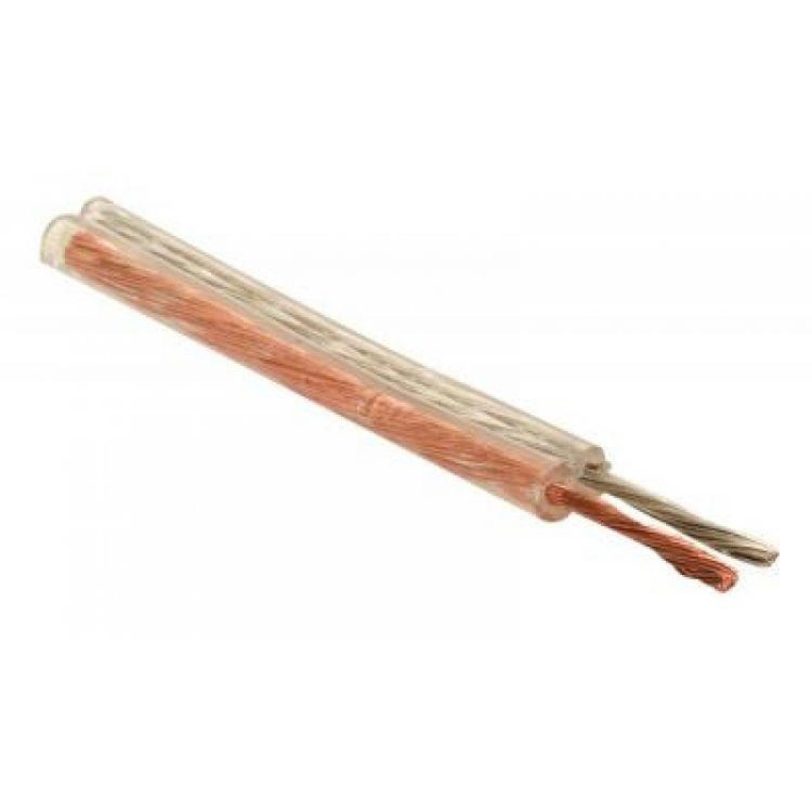 Cable dúplex polarizado 16 AWG, transparente 