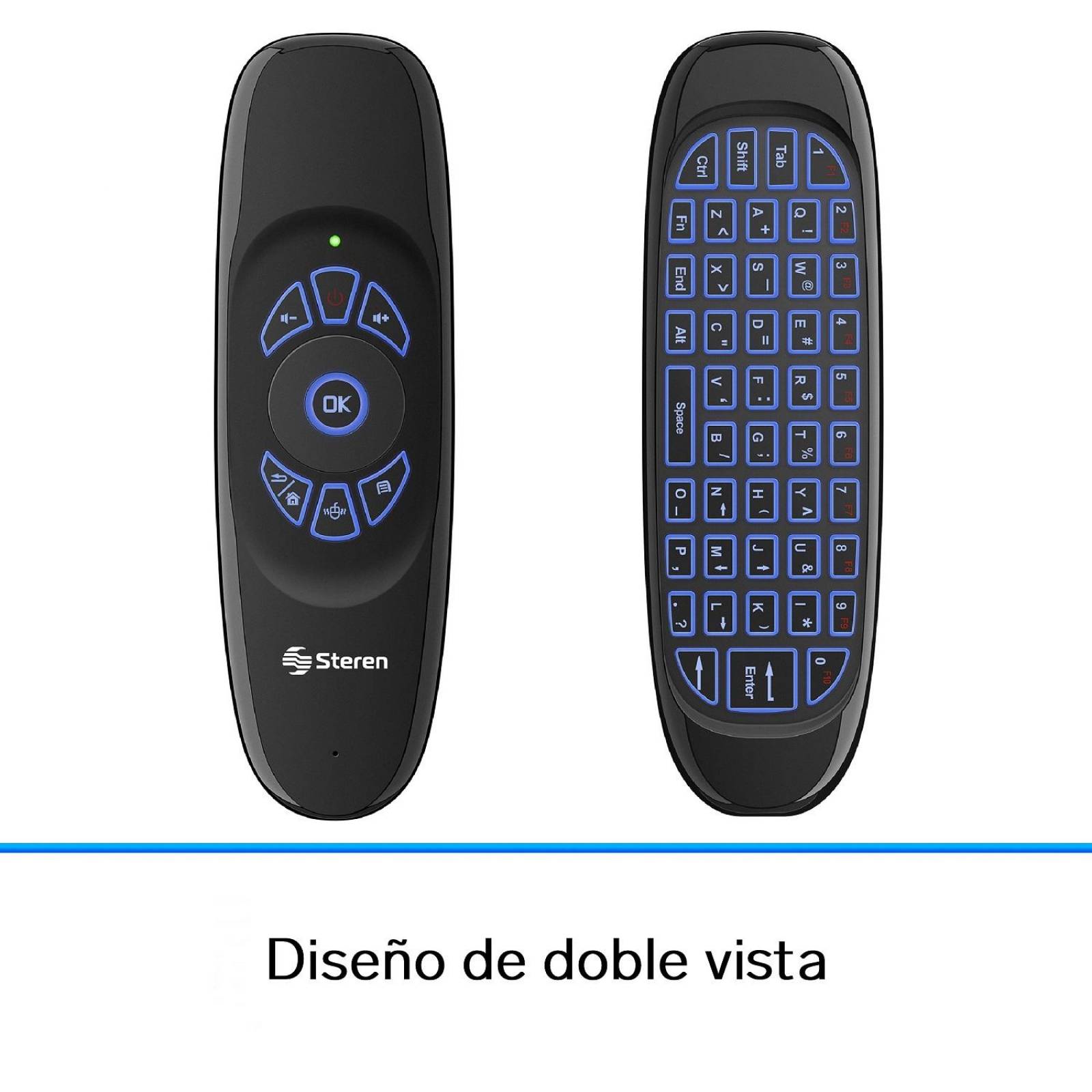 Air mouse/teclado/control remoto con batería recargable para Smart TV 
