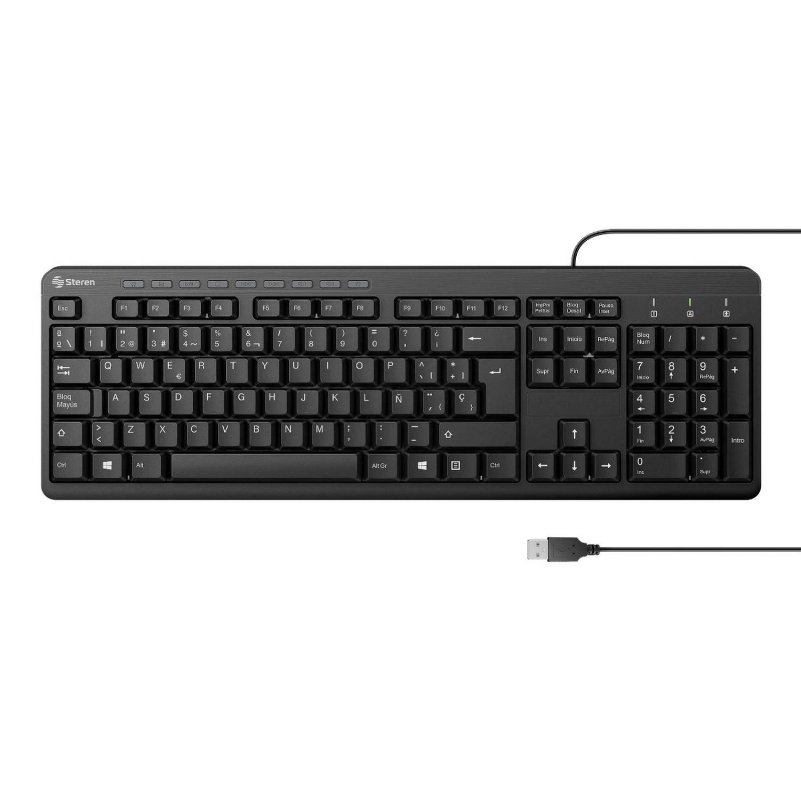 Teclado USB con funciones multimedia COM-628 