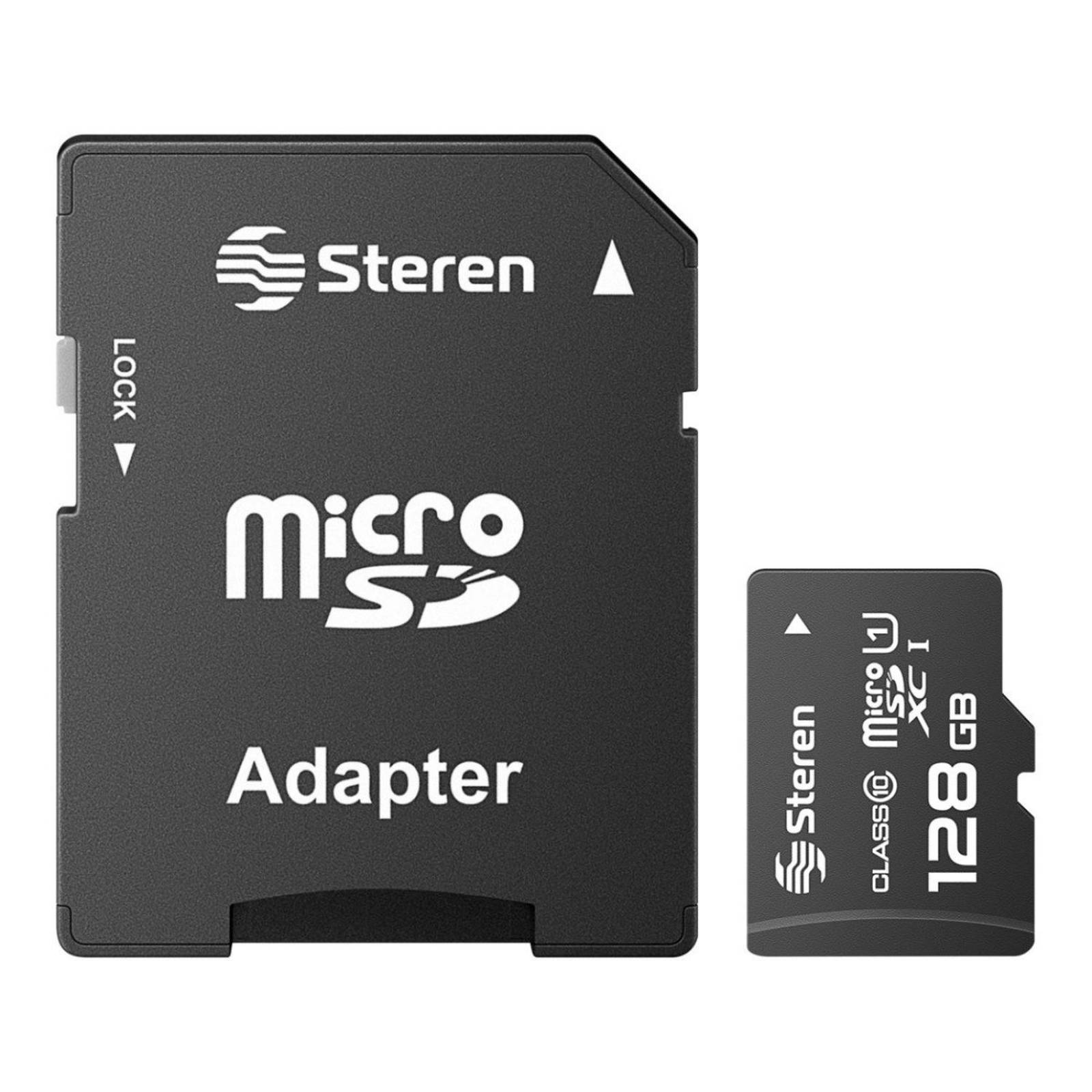 Memoria microSD XC de 128 GB, clase UHS- IU1, V10, A1, con adaptador SD 
