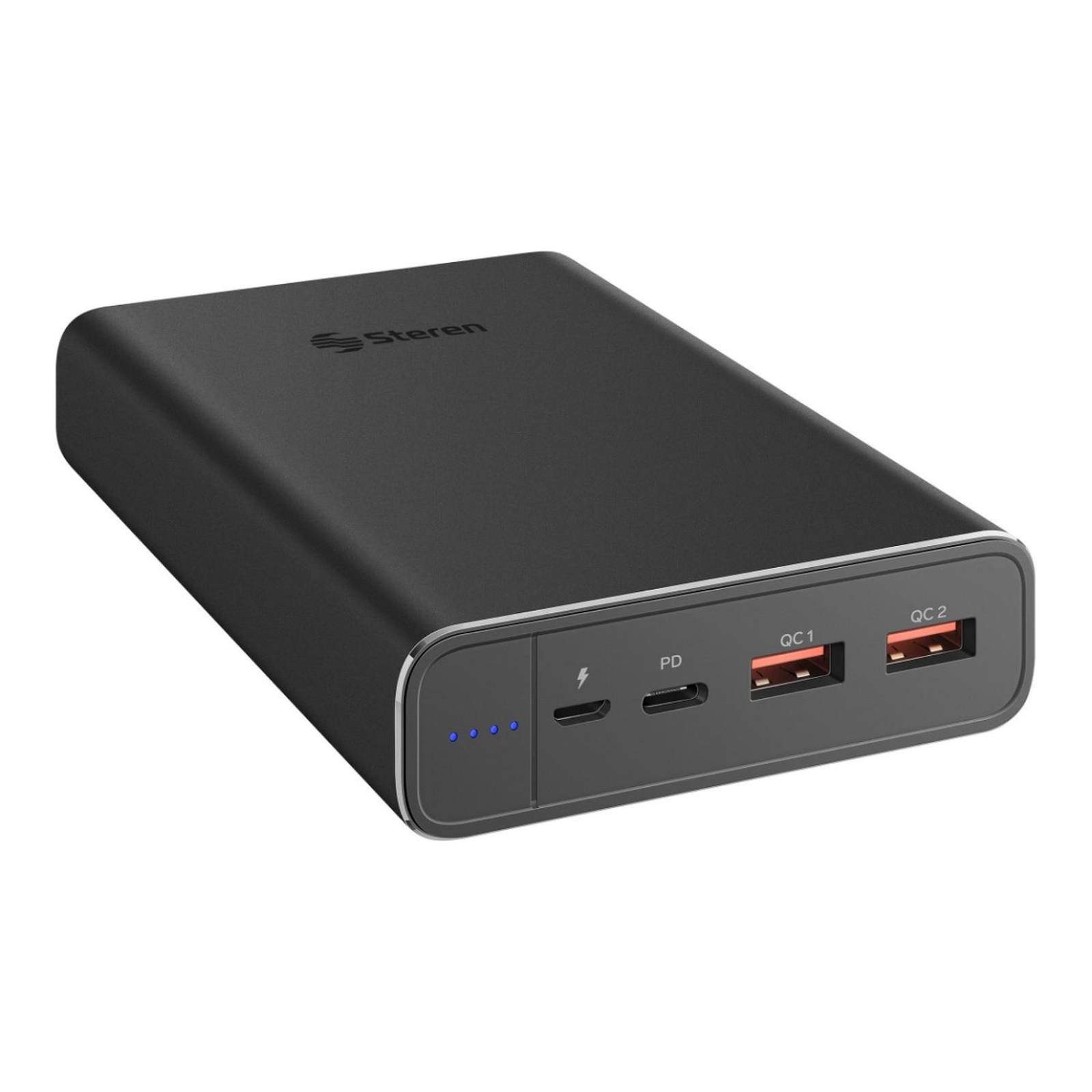 Power Bank de 24,000 mAh PD 100 W / QC 18 W con 1 salida USB C y 2 salidas USB 