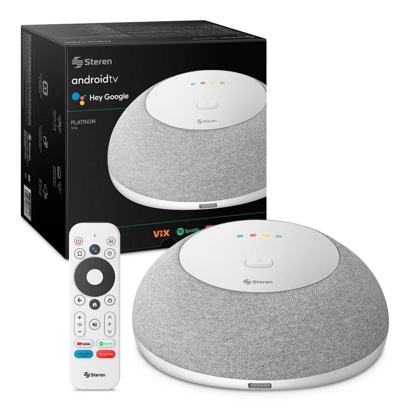 Bocina inteligente con Google Assistant y Sistema Android TV Box 4K 