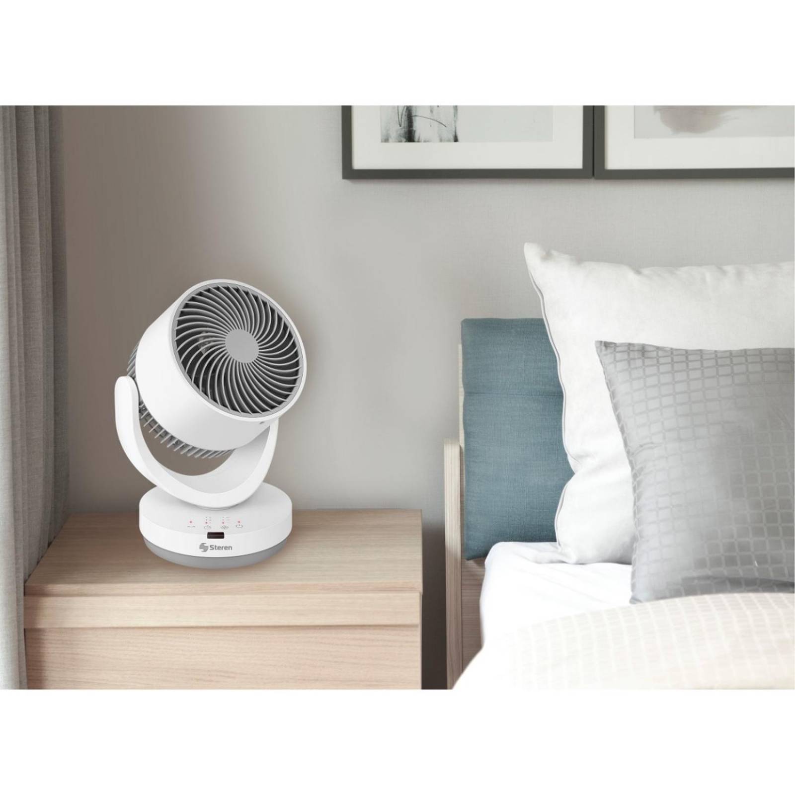 Ventilador oscilante con ajuste de velocidad y temporizador, para escritorio 