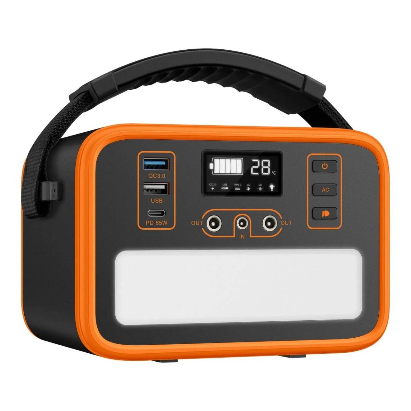 Estación de energía portátil de 48,000 mAh con inversor de corriente de 150 W (110 Vca) 