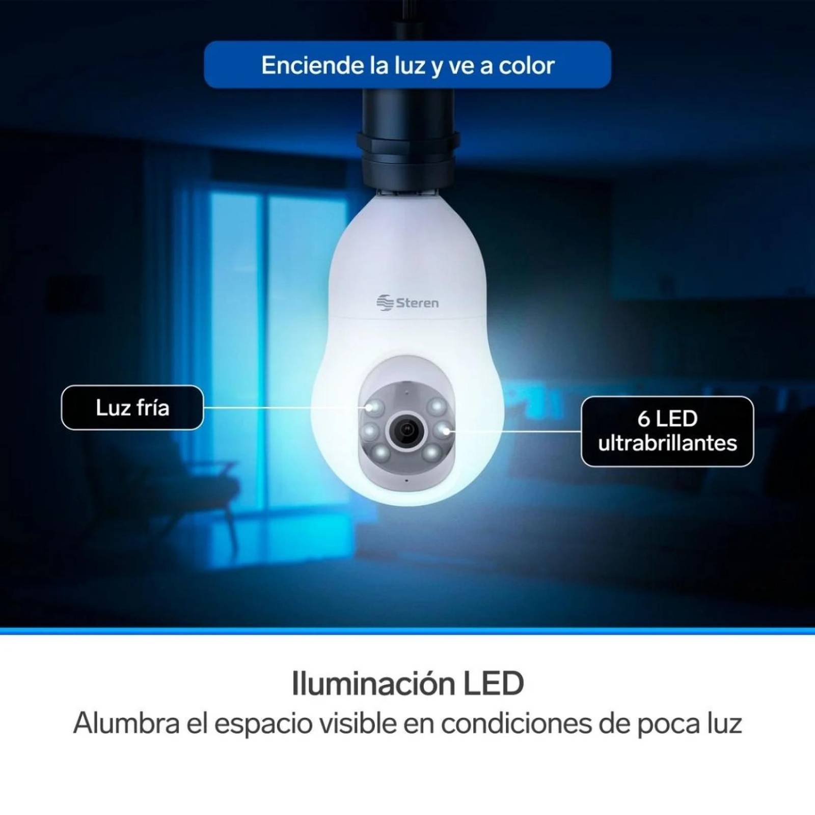 2 Cámaras de seguridad Wi-Fi* 3 Mpx robotizadas con seguidor de movimiento para socket 