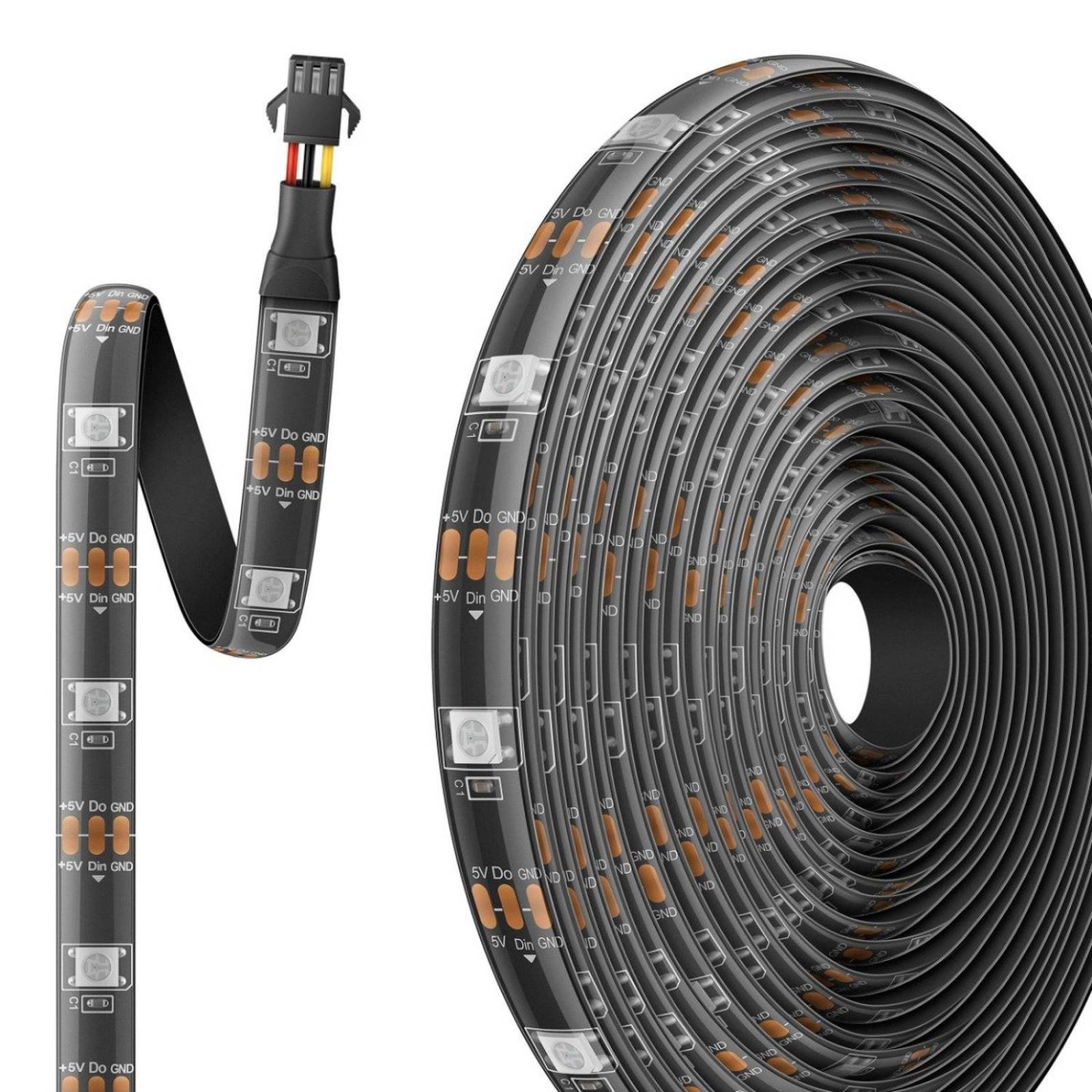 Tira LED digital (pixel) multicolor RGB de 5 m