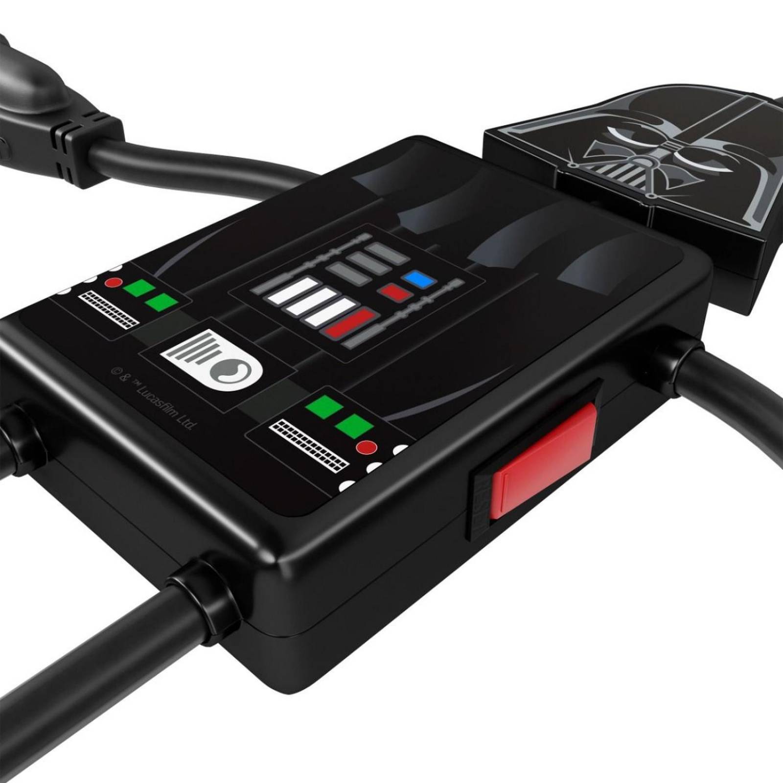 Multicontactos de 4 salidas flexibles con figura de Star Wars modelo Vader