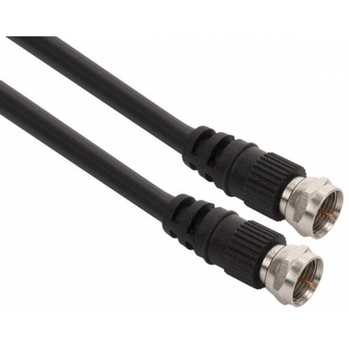 Cable coaxial RG59 con conectores tipo "F" de rosca, de 1,8 m