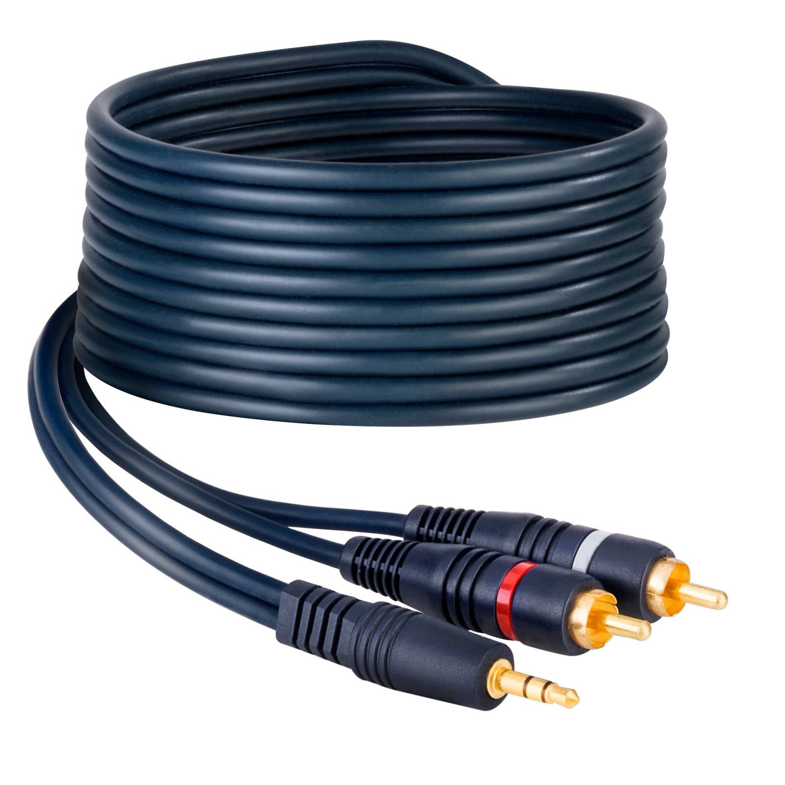 Cable plug 3,5 mm a 2 plug RCA de 1,8 m con conectores dorados 