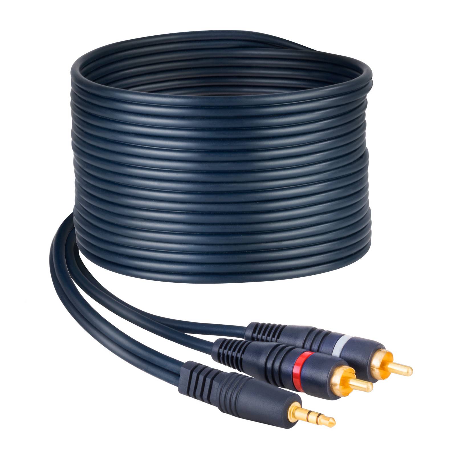 Cable plug 3,5 mm a 2 plug RCA de 3,6 m con conectores dorados