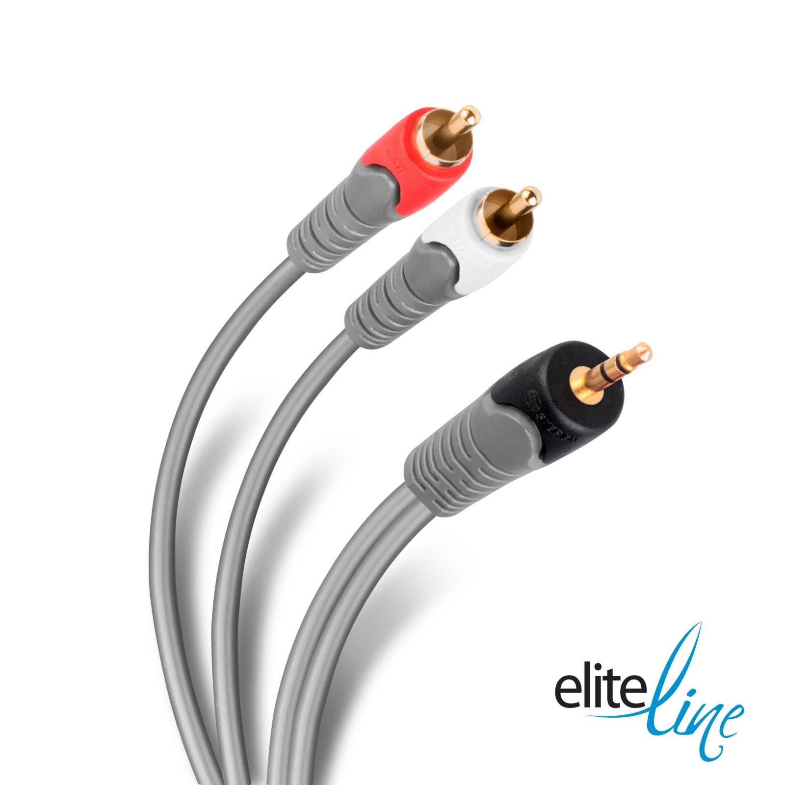 Cable reforzado plug 3,5 mm a 2 plug RCA de 1,8 m