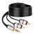Cable ultra delgado plug 3,5 mm a 2 plug RCA de 90 cm