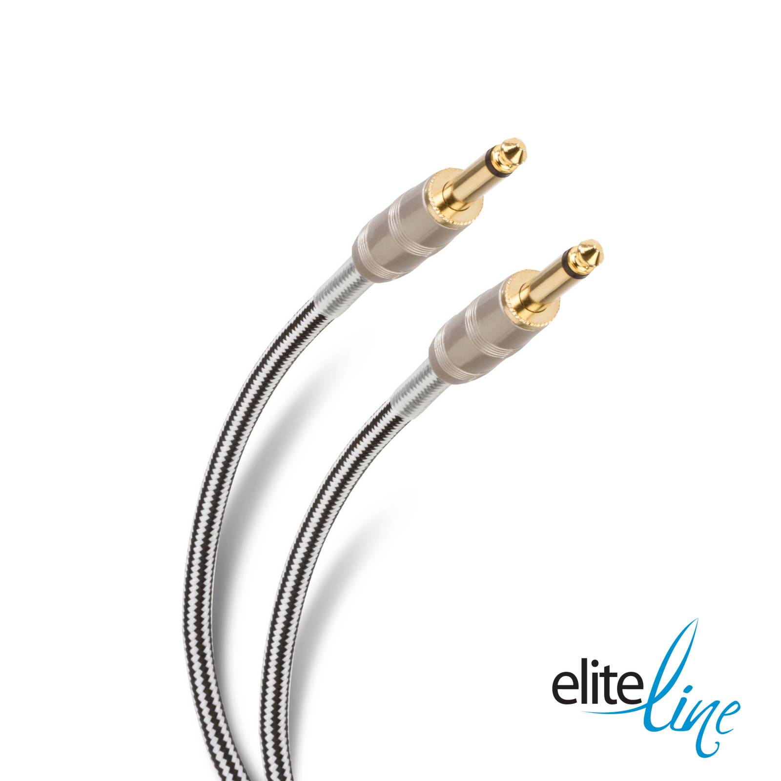 Cable de audio tipo cordón plug a plug 6,3 mm monoaural de 7,2 m